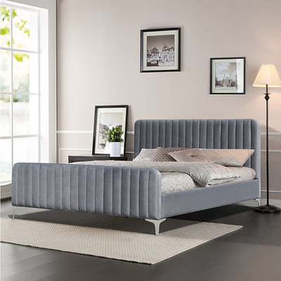 تخت خواب سکوی چوبی مدرن 160x200 سانتی متری رنگ خاکستری سایز کینگ