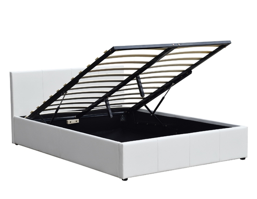 Easy Assemble تخت ذخیره سازی آسانسور گازی قاب تخت PU چرم روکش تخته سه لا