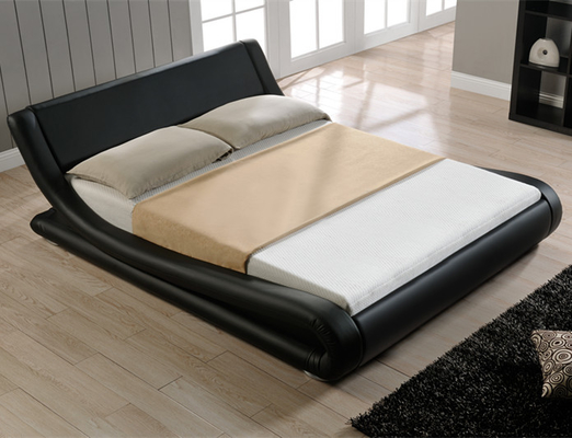 تخت پارچه ای با روکش مخملی مخملی ساخته شده از چرم مصنوعی به همراه تخته سر چراغ LED