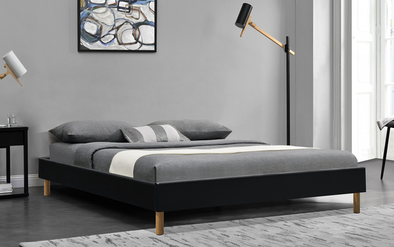 تخت خواب تخت پادشاهی مدرن با وبهلسترد کینگ چرم PU 140x190 سانتی متر